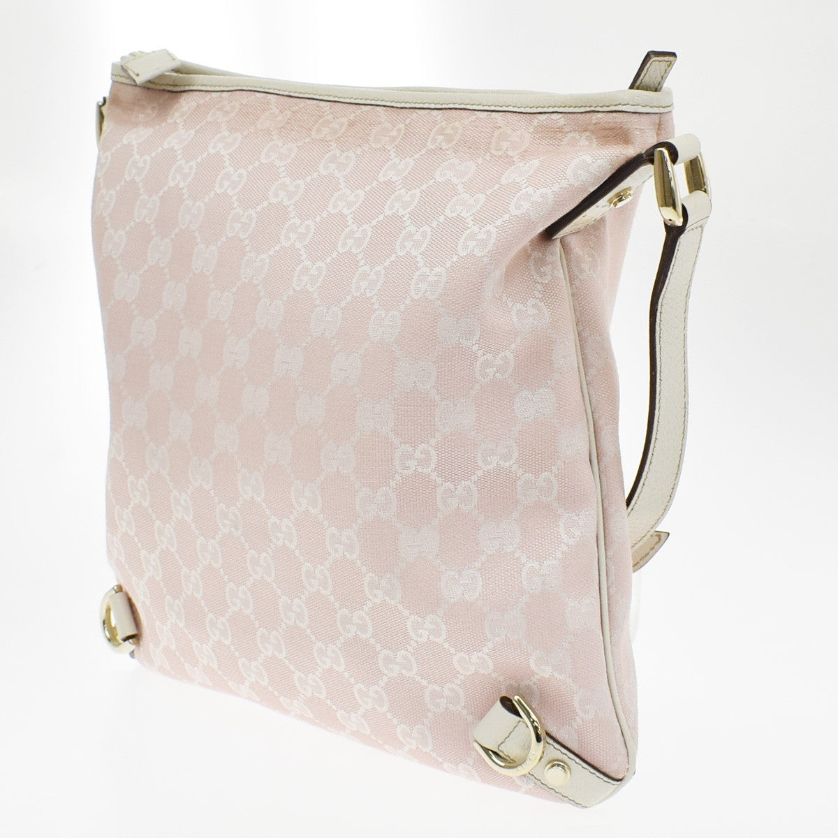 Gucci Abbey D-Ring Messenger GG Canvas, Pink, Canvas, Handbag