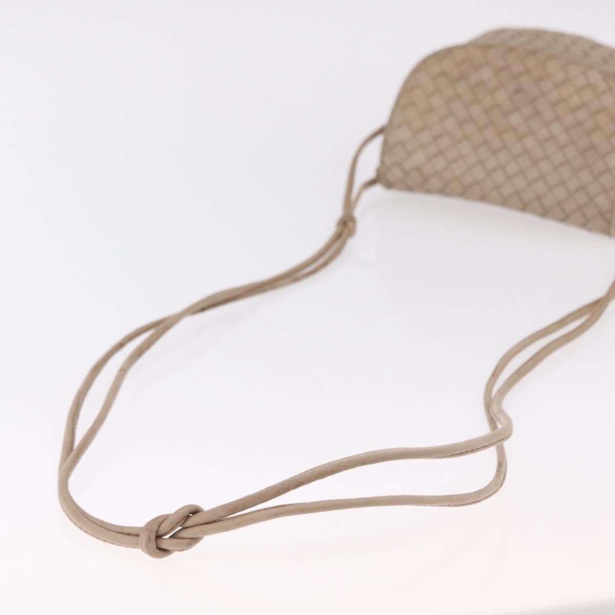 Bottega Veneta Intrecciato Shoulder Leather, Beige, Leather, Shoulder Bag