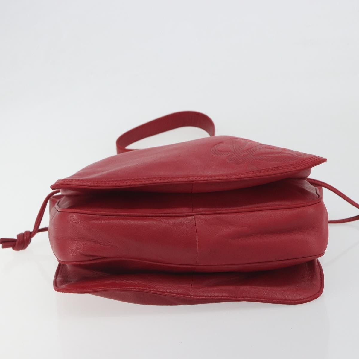 Loewe Anagram Leather, Red, Leather, Shoulder Bag