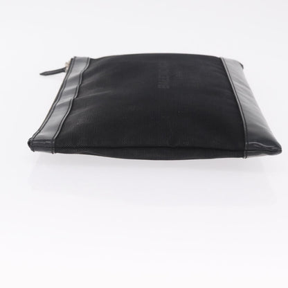 Balenciaga Navy Zip Canvas and Leather, Black, Canvas, Clutch