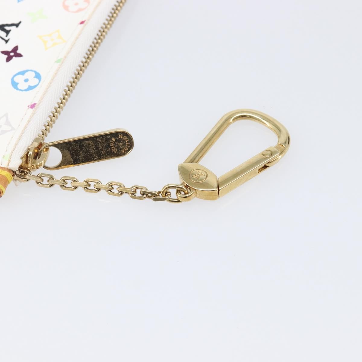 Louis Vuitton Pochette Clés Monogram Canvas, White, Canvas, Wallet