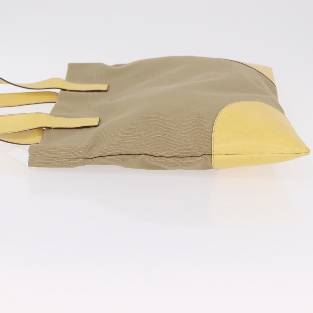 Prada Lux Convertible Open Tote Canvas and leather, Beige, Canvas, Tote Bag