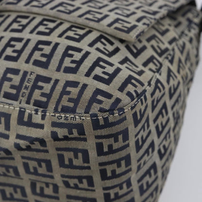 Fendi Zucchino Mamma Baguette Canvas, Navy, Canvas, Shoulder Bag