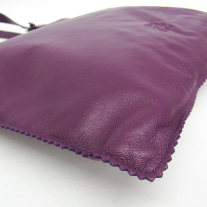 Loewe Anagram Leather, Purple, Leather, Tote Bag