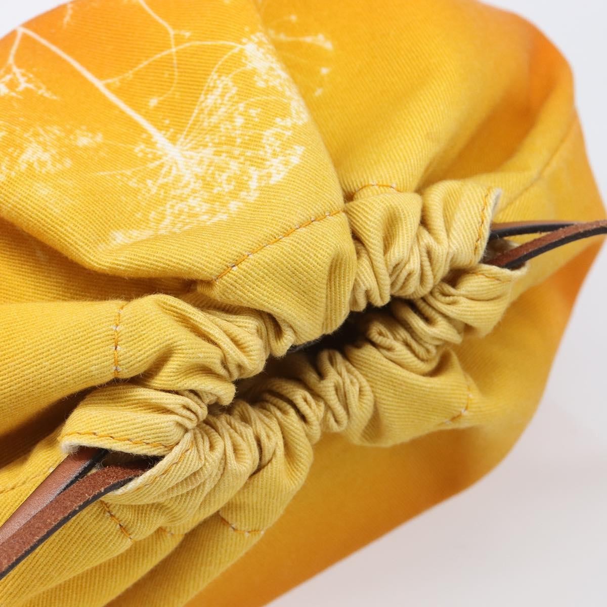 Loewe Paula Drawstring Printed Canvas, Orange, Canvas, Clutch