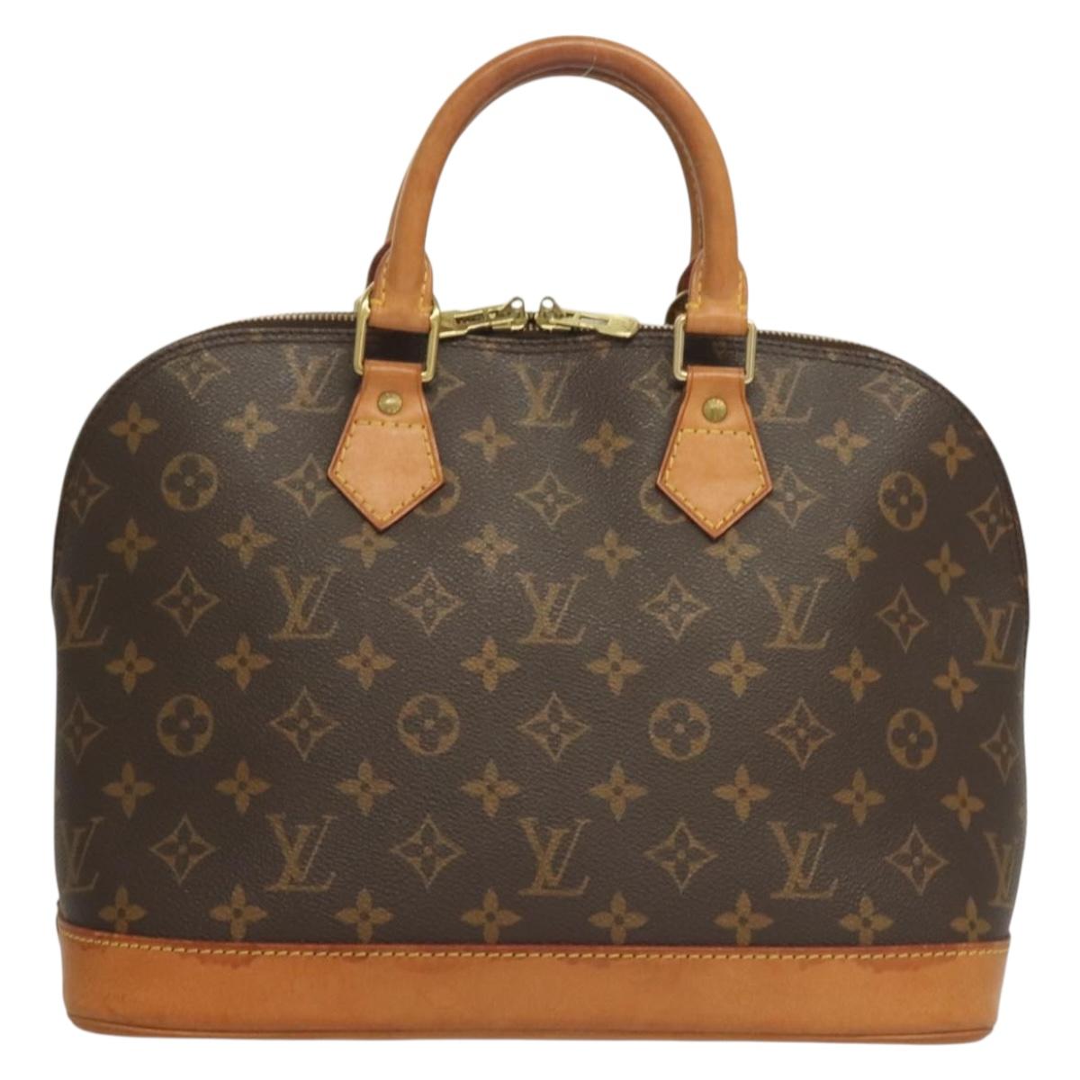 Louis Vuitton Alma Handbag Monogram Canvas, BROWN, CANVAS, Handbag
