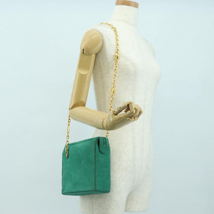 Christian Dior Shoulder Suede, Green, Suede, Shoulder Bag