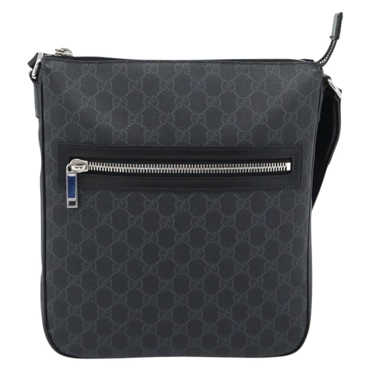 Gucci Sherry line shoulder Leather, Black, Canvas, Handbag