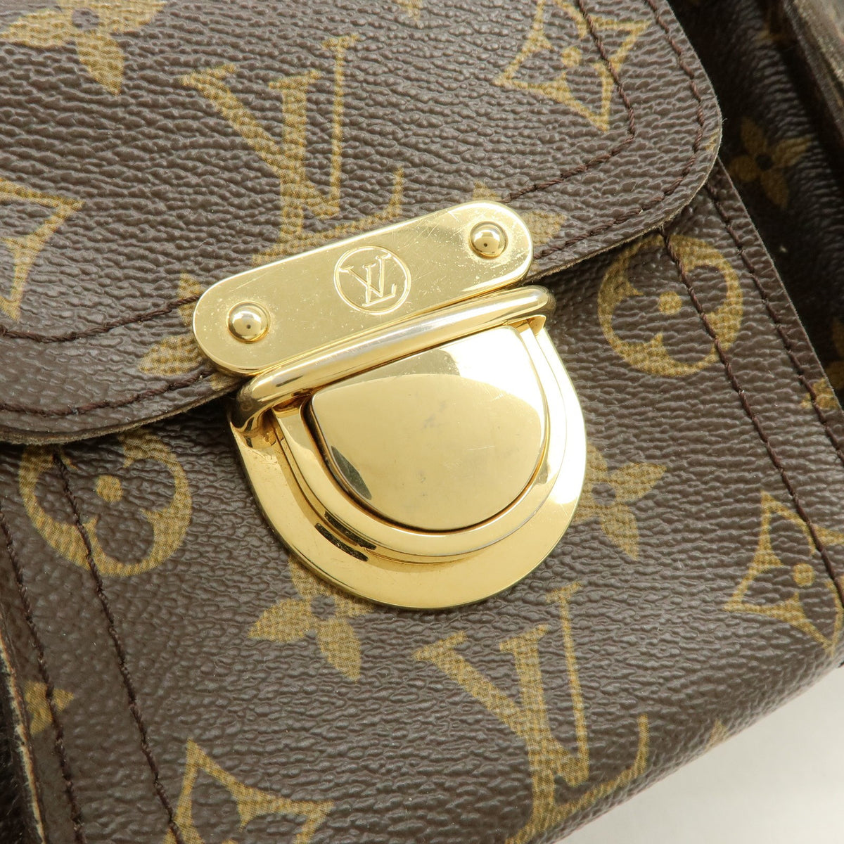Louis Vuitton Hudson Monogram Canvas, Brown, Canvas, Handbag