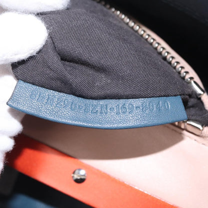 Fendi Peekaboo Ruffled Leather, Blue, Leather, Handbag