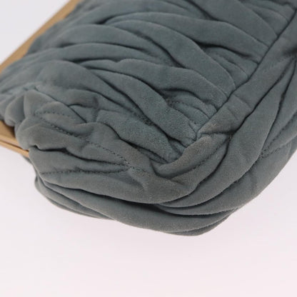 Miu Miu Matelassé Frame Clutch Matelassé Leather, Gray, Suede, Clutch