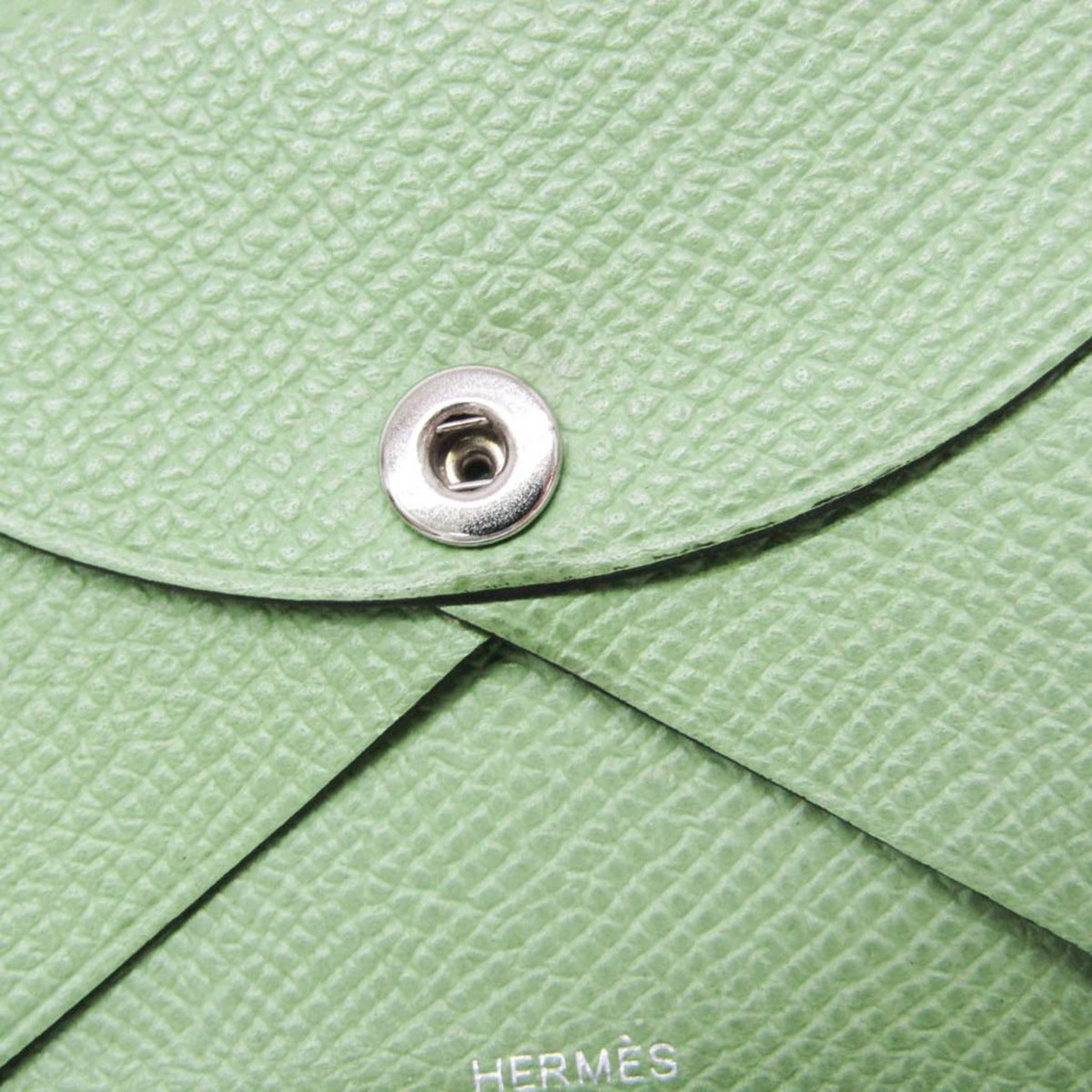 Hermes Calvi Duo Card Holder Epsom, Green, Leather, Card Holder