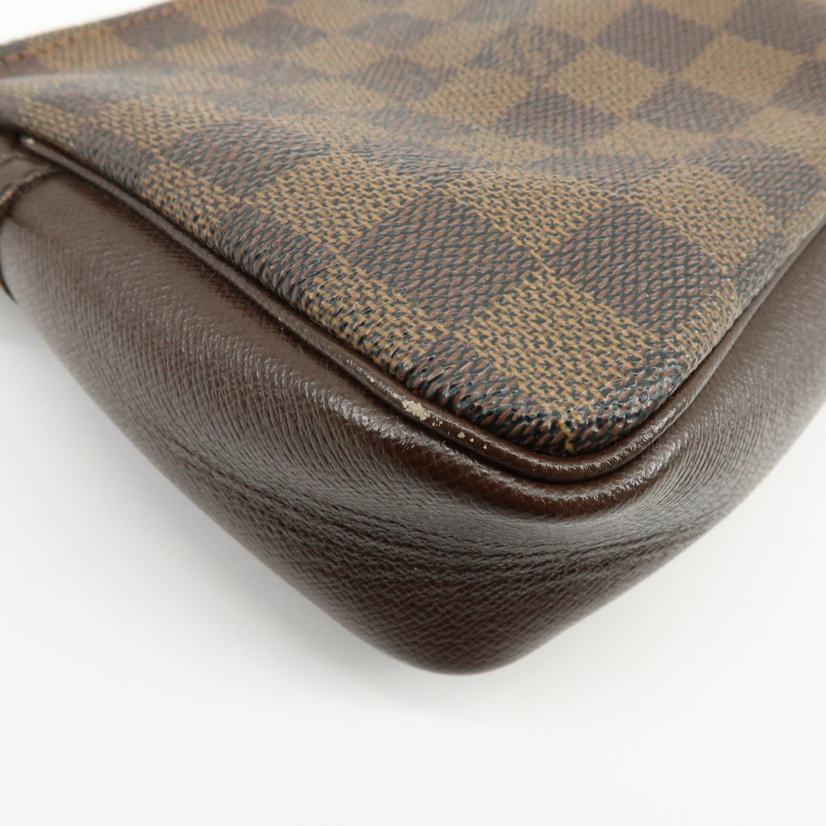Louis Vuitton Trousse Make Up Damier, Brown, Canvas, Clutch
