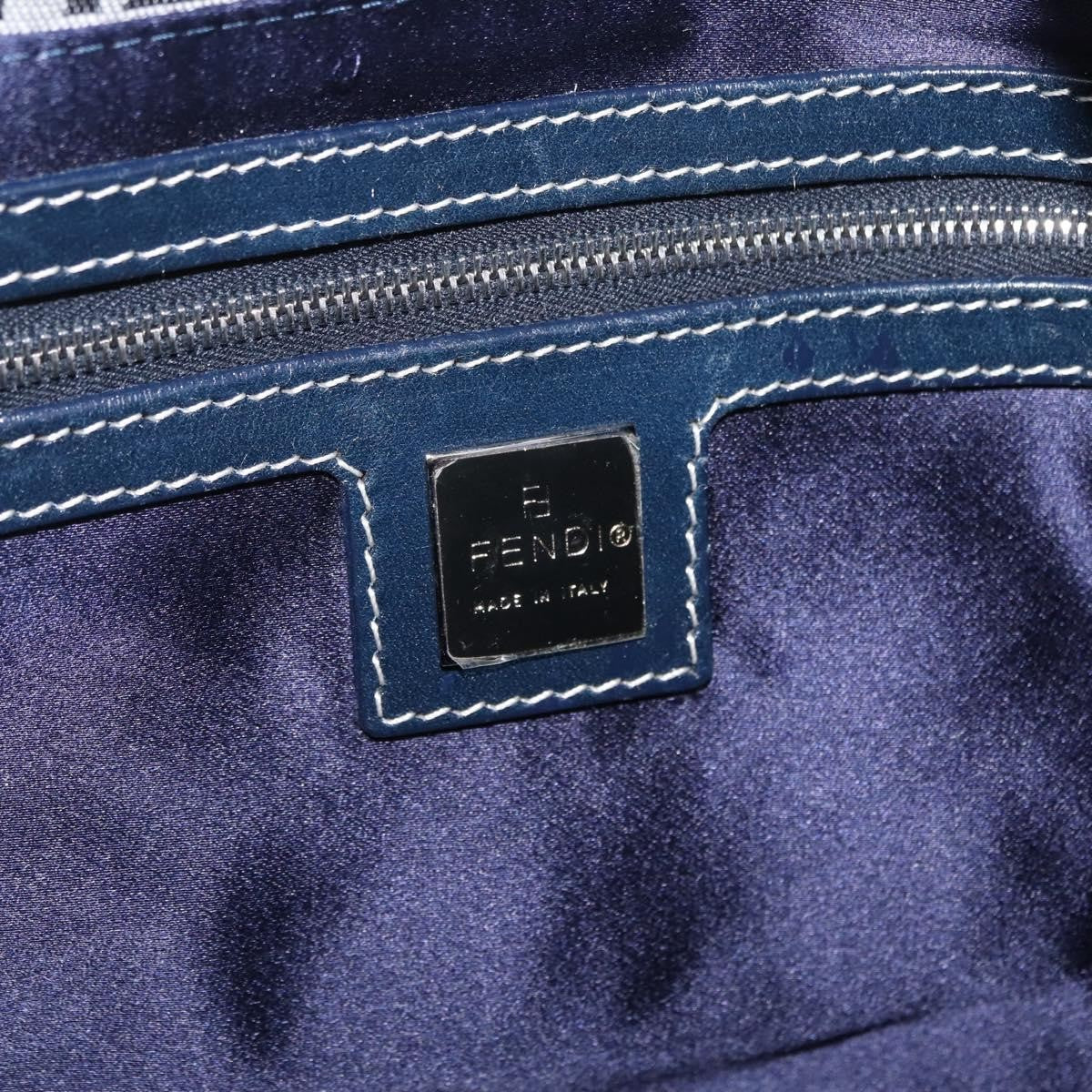 Fendi Fendi mamma baguette Monogram Canvas, Navy, Canvas, Handbag