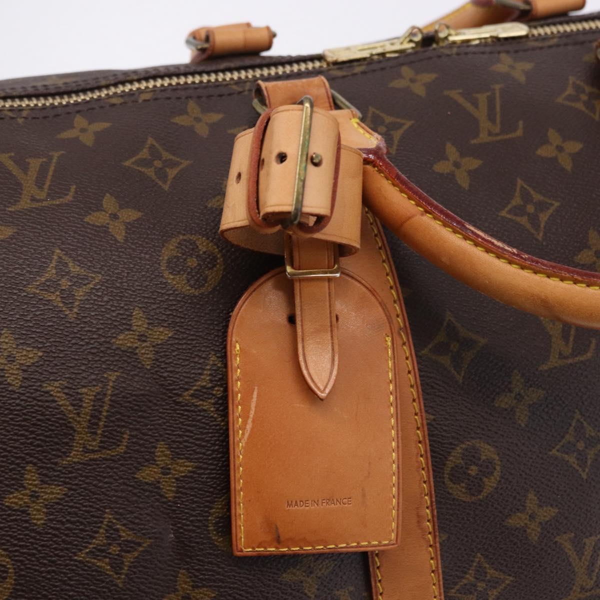 Louis Vuitton Keepall Bandoulière Monogram, Brown, Canvas, Travel Bag