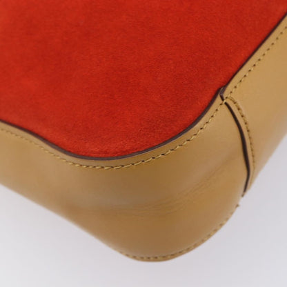 Gucci Vintage Zip Hobo Leather & Suede, Red, Suede, Shoulder Bag
