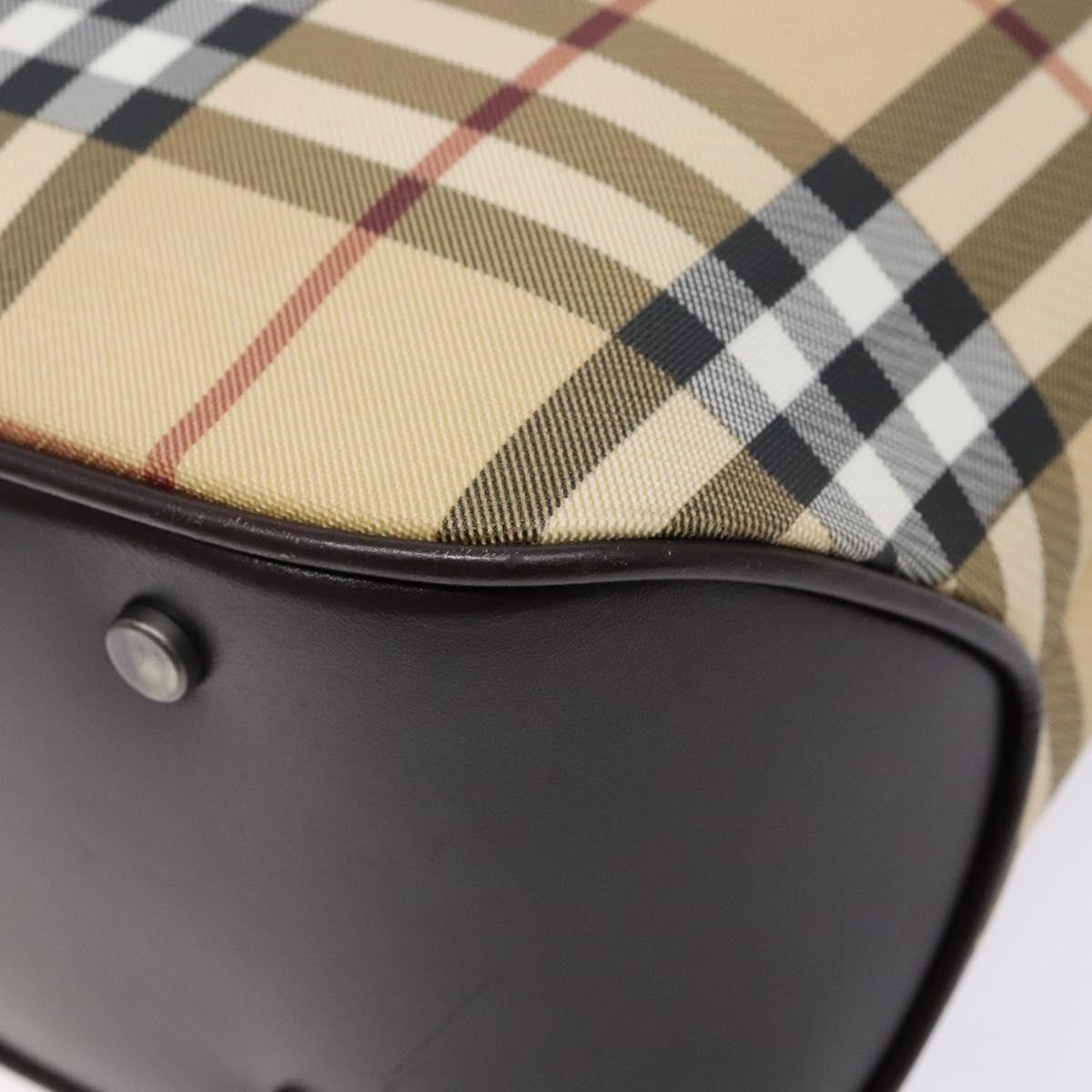 Burberry Vintage Vintage Check Coated Canvas, Beige, Canvas, Tote Bag