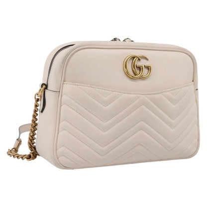 Gucci GG Marmont Multi-Use Matelasse Leather, White, Leather, Handbag