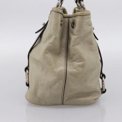 Miu Miu Bow Satchel Cervo Leather, Beige, Leather, Handbag