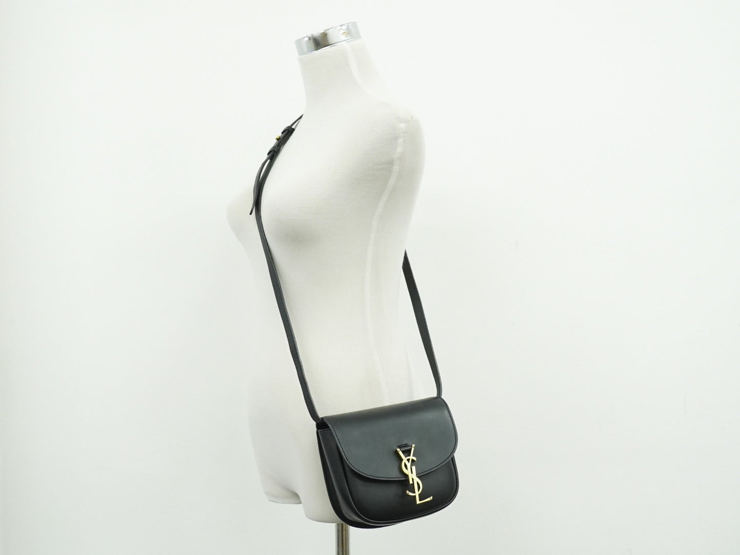 Saint Laurent Kaia Leather, Black, Leather, Shoulder Bag