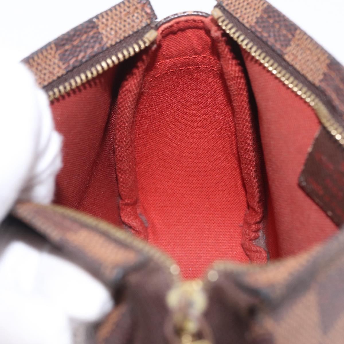 Louis Vuitton Trousse Make Up Damier, Brown, Canvas, Clutch