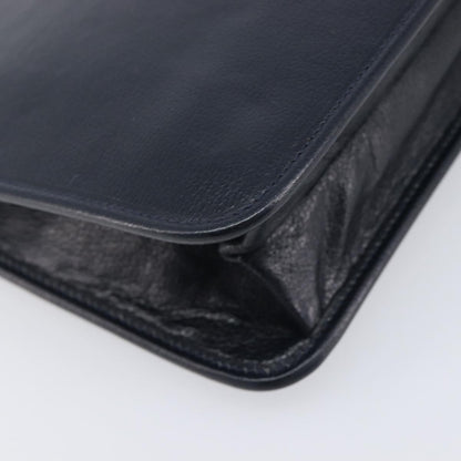 Christian Dior Homme Logo Clutch Leather, Navy, Leather, Clutch