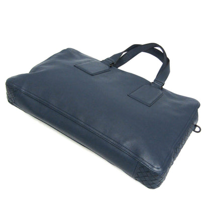 Bottega Veneta Intrecciato Leather, Navy, Leather, Briefcase