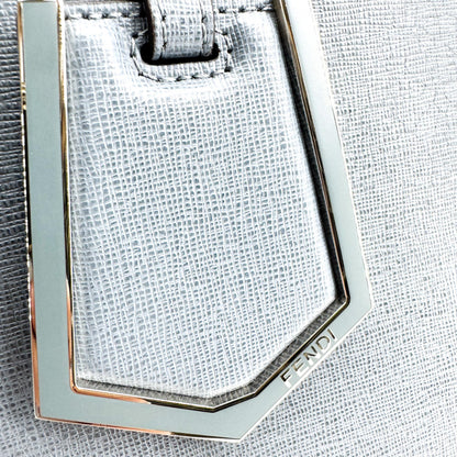 Fendi 2Jours Leather, Blue, Leather, Handbag