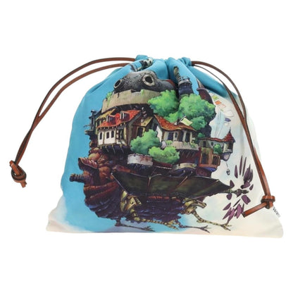 Loewe Paula Drawstring Printed Canvas, Blue, Canvas, Clutch
