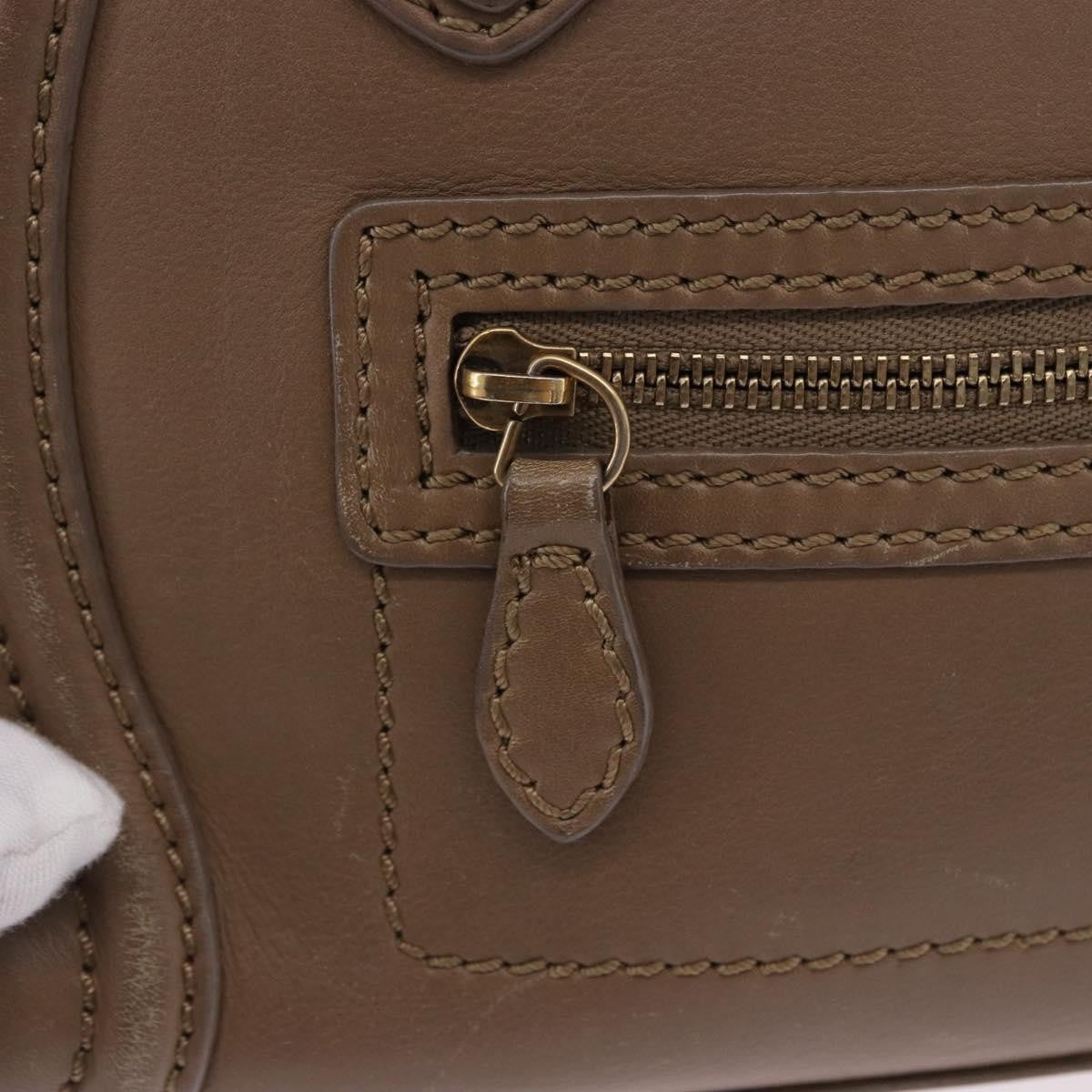 Celine Shopper Luggage Leather, Beige, Leather, Handbag