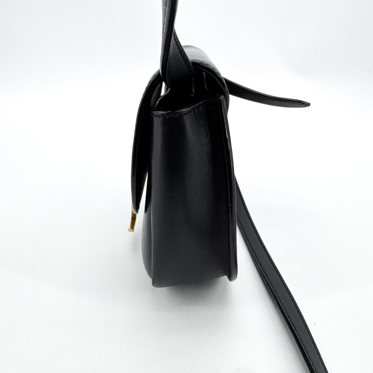Saint Laurent Kaia Leather, Black, Leather, Shoulder Bag