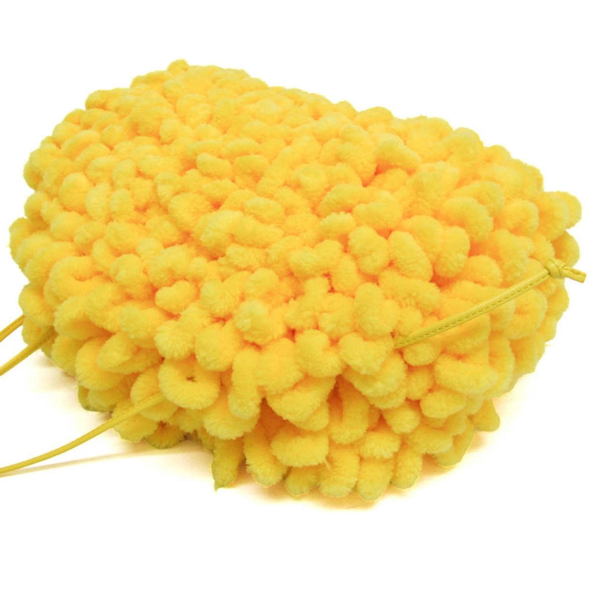 Bottega Veneta The Wave Twisted Chenille, Yellow, Textile, Clutch