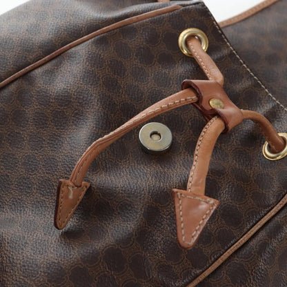 Celine Vintage Macadam Canvas, Brown, Canvas, Backpack