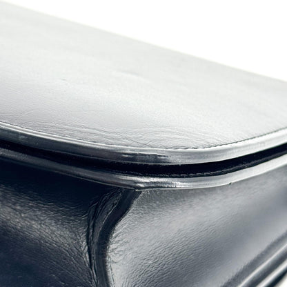 Celine Classic Box Smooth Leather, Black, Leather, Handbag