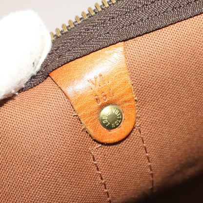 Louis Vuitton Keepall Bag Monogram Canvas, BROWN, CANVAS, Travel bag