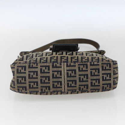 Fendi Zucchino Canvas Mamma Baguette canvas, NAVY, CANVAS, Handbag