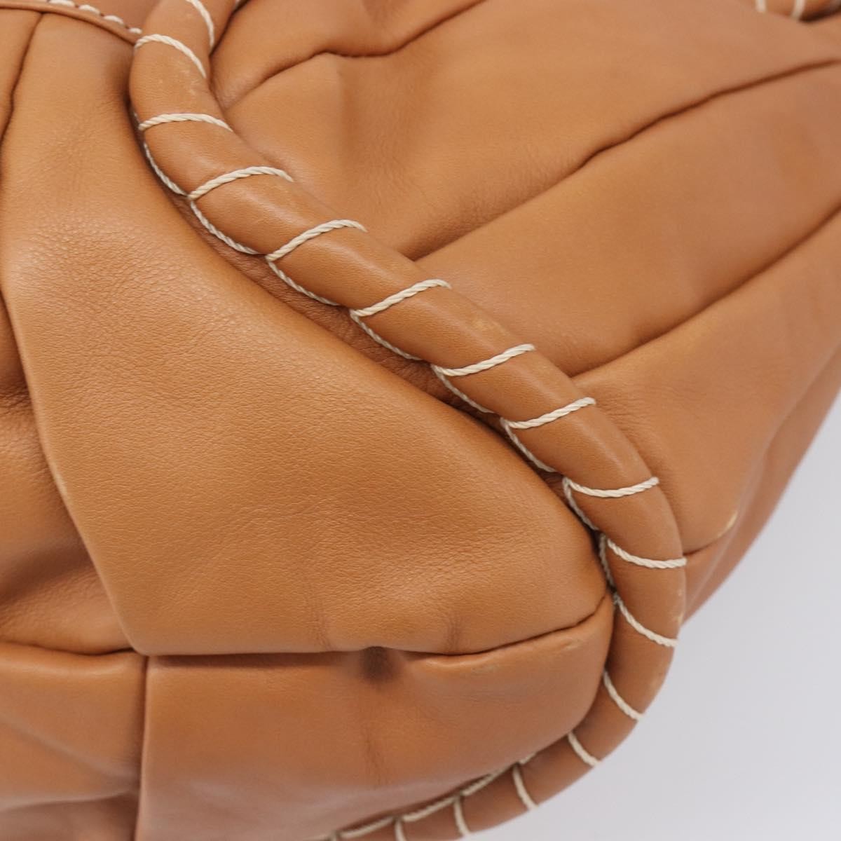 Celine Shoulder Leather, Brown, Leather, Shoulder Bag