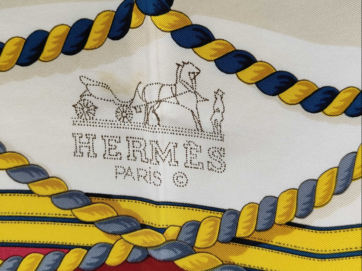 Hermes Carré 90 Silk multicolor, Multicolour, Silk, Scarf