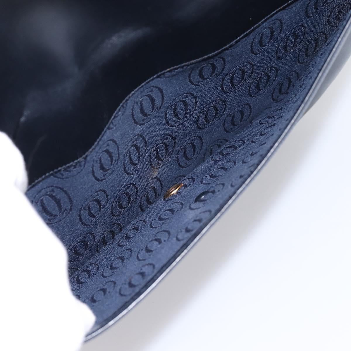 Cartier Sapphire Line Leather, Black, Leather, Shoulder Bag