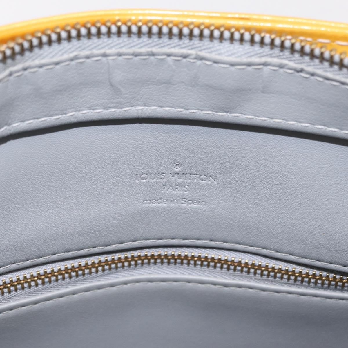 Louis Vuitton Houston Monogram Vernis, Yellow, Patent Leather, Handbag