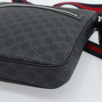 Gucci Sherry line shoulder Leather, Black, Canvas, Handbag