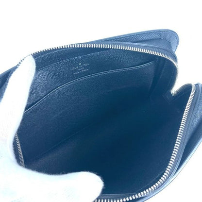 Louis Vuitton Zip Coin Purse Taiga Leather, BLACK, LEATHER, Wallets