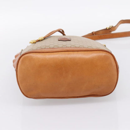 Celine Macadam Leather, Beige, Canvas, Shoulder Bag