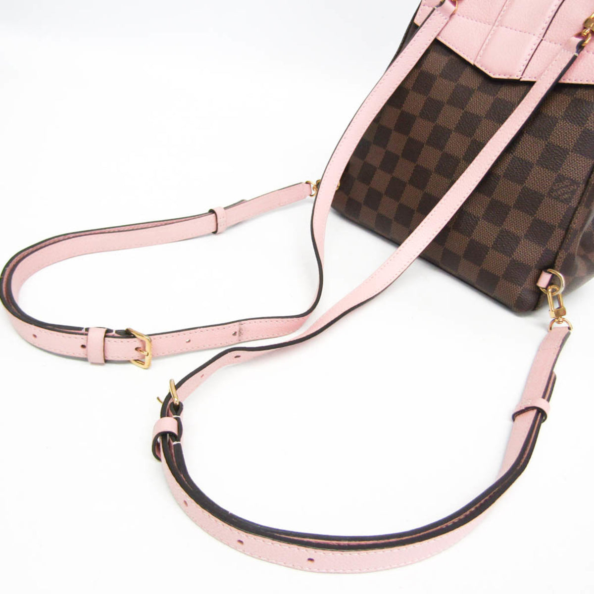 Louis Vuitton Clapton Damier and Leather, Brown, Canvas, Backpack