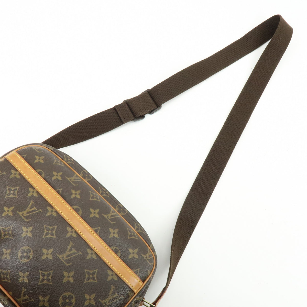 Louis Vuitton Reporter Monogram Canvas, Brown, Canvas, Shoulder Bag