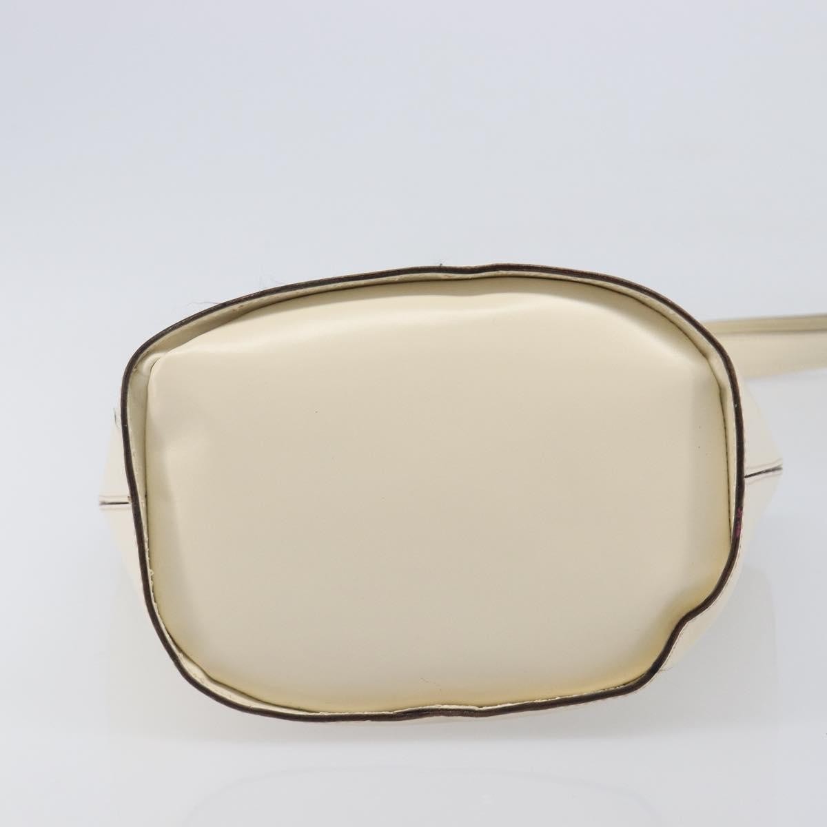 Celine Vintage Circle Logo Leather, White, Leather, Crossbody Bag