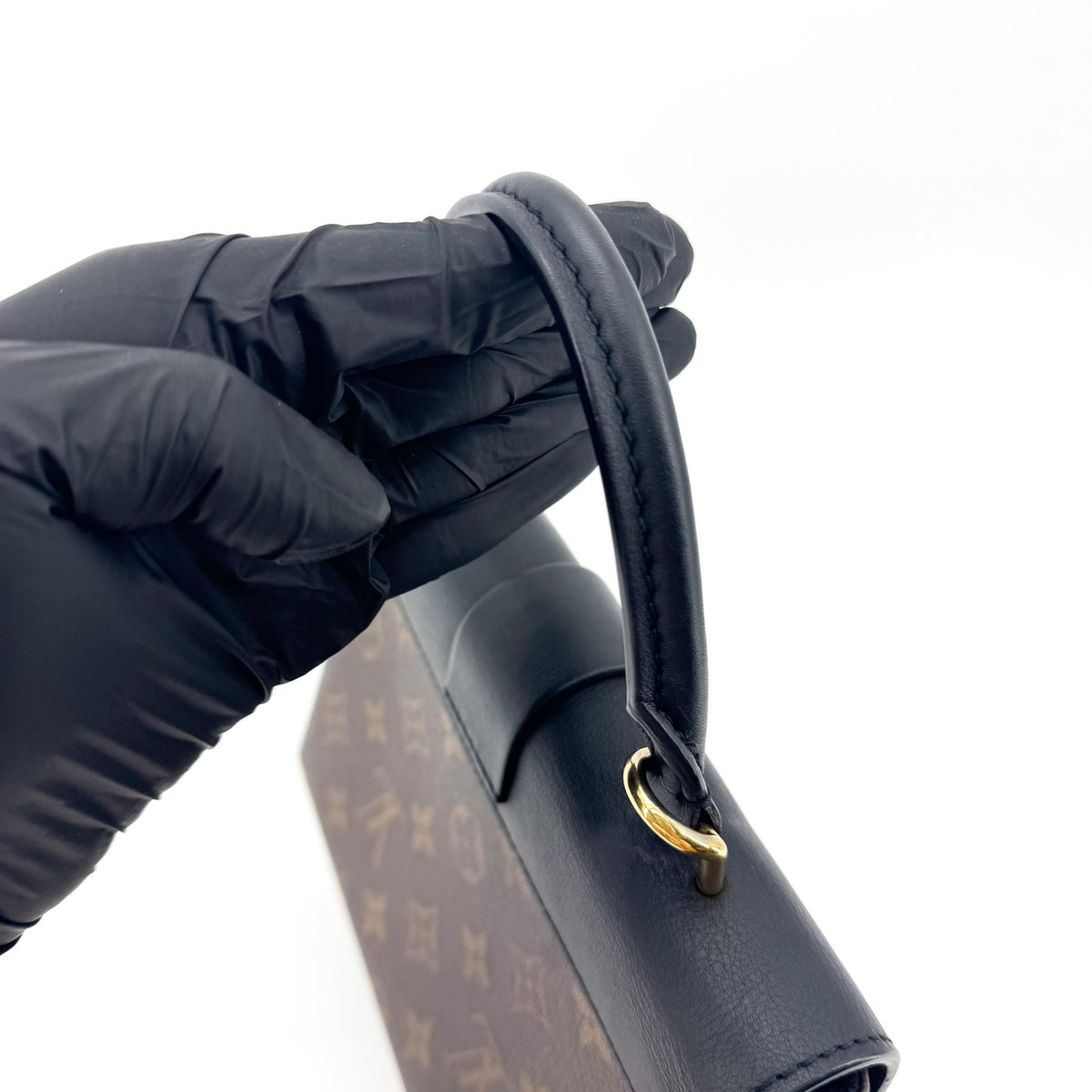 Louis Vuitton Locky Monogram Canvas with Leather, Black, Canvas, Handbag
