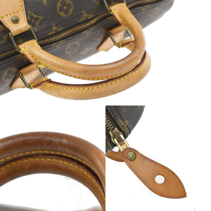 Louis Vuitton Speedy Monogram Canvas, Brown, Leather, Handbag