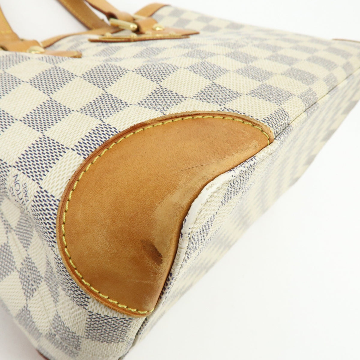 Louis Vuitton Hampstead Damier, Beige, Canvas, Handbag