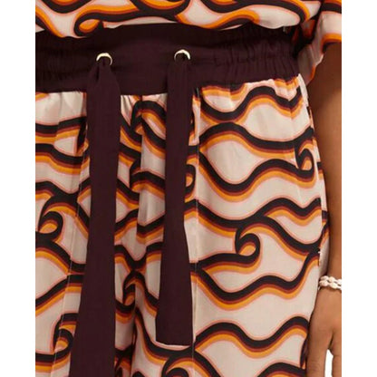 Scotch & Soda Abstract Print Wide Leg Pants